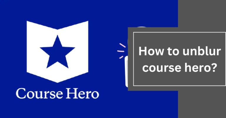 How to unblur course hero?